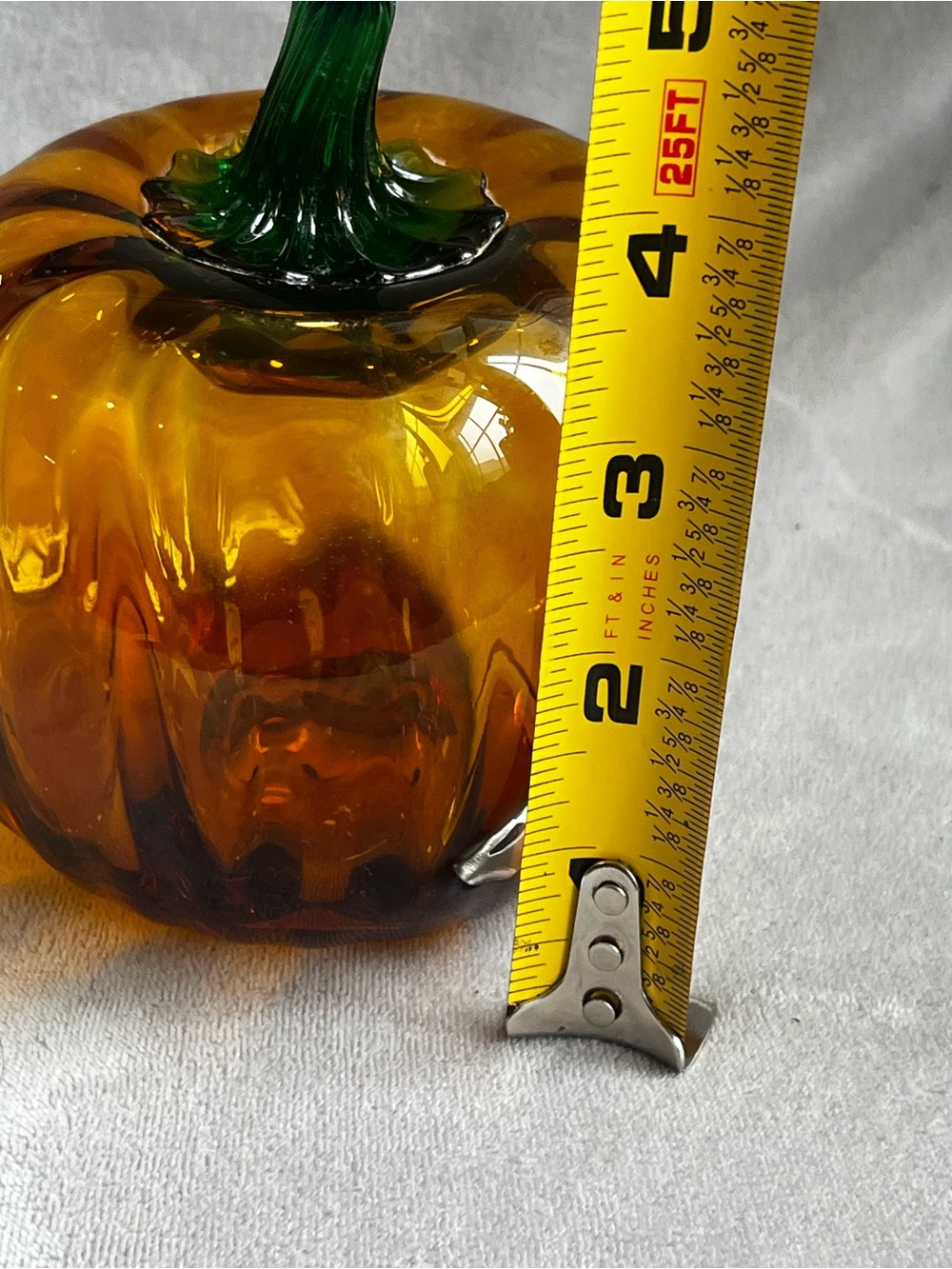 Rare Blenko Glass Tangerine Pumpkin hand blown Deco Artisan 2016 4.5” - Picture 4 of 6
